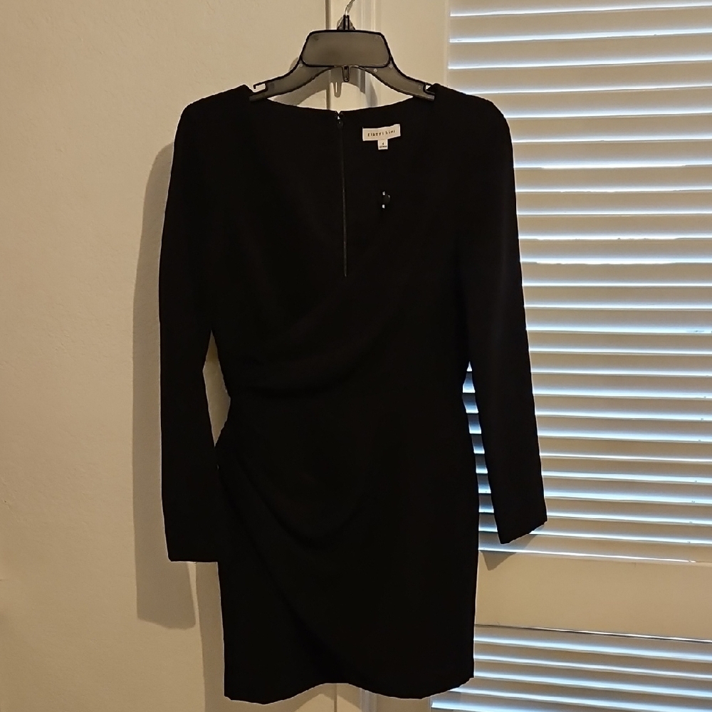 Gianni Bini Black Long Sleeve Bodycon Cocktail Dress